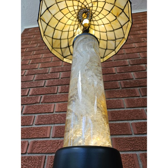 60's French MCM Fractal Resin Table Lamp Style of Marie-Claude de Fouquieres - Picture 5 of 8